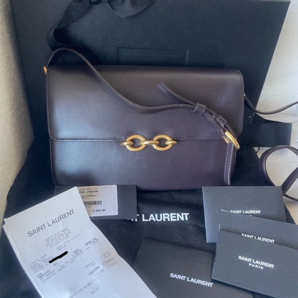 YSL LE MAILLON SATCHEL IN SMOOTH LEATHER Crossbody Bag - Picture 1 of 13